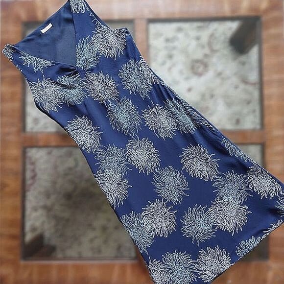 Vtg Y2K Planet sheer navy sleeveless summer maxi dress - Picture 3 of 16